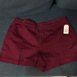 Red Cargo shorts